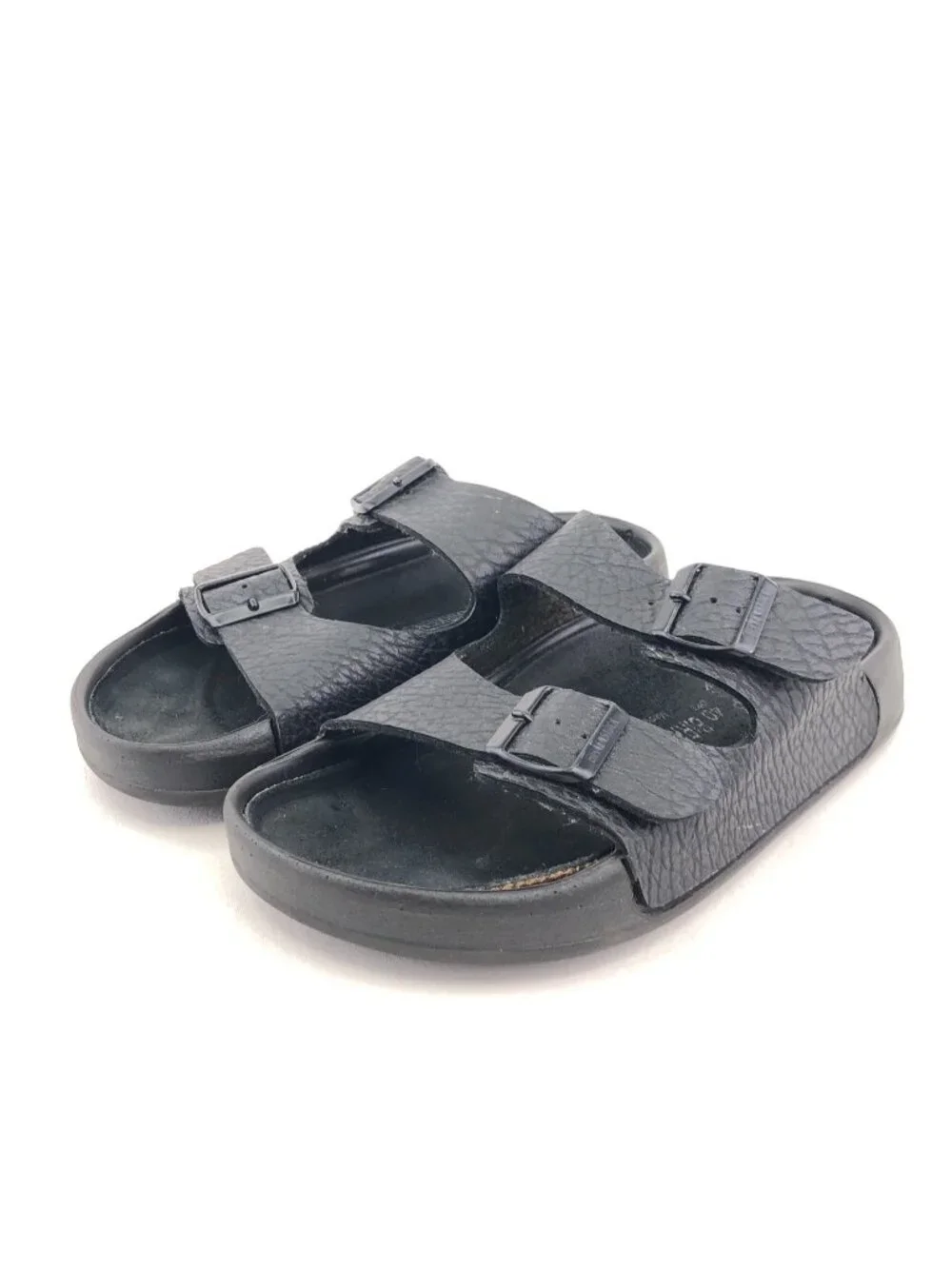 Birkenstock Tatami Black Leather Slide Sandals 9